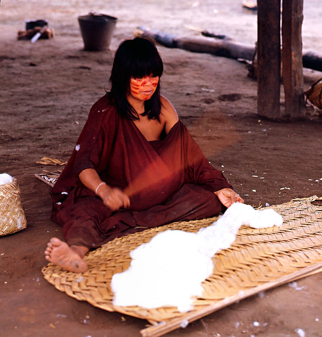 Making cotton from harvested fiber