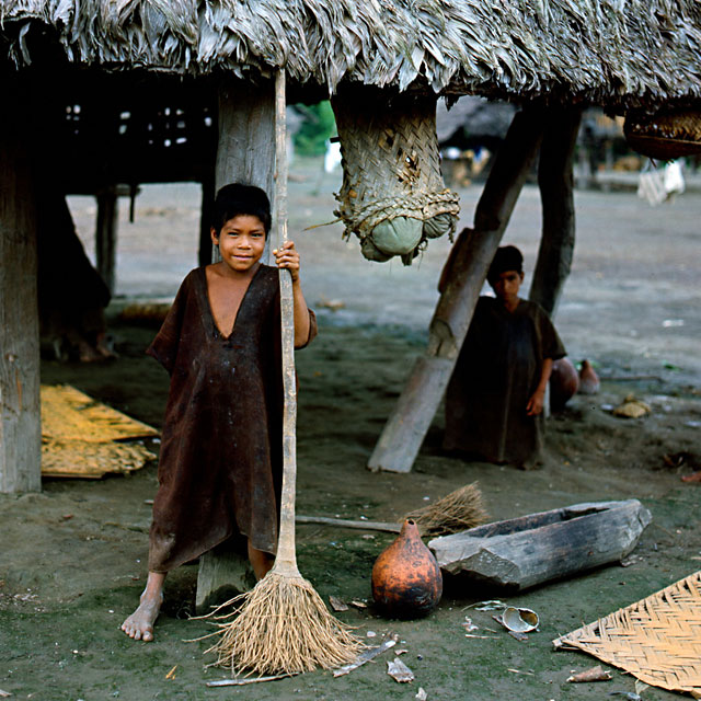 Ashaninka-Campa Boy with Broom