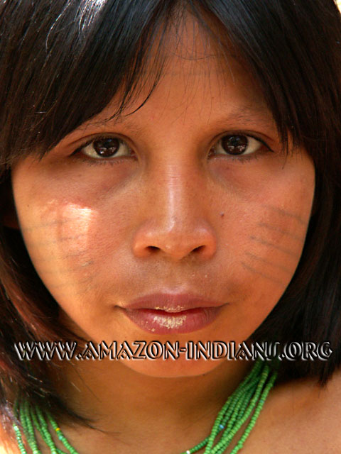 Indigenous Amazonian Face · www.amazon-indians.org (view original image)